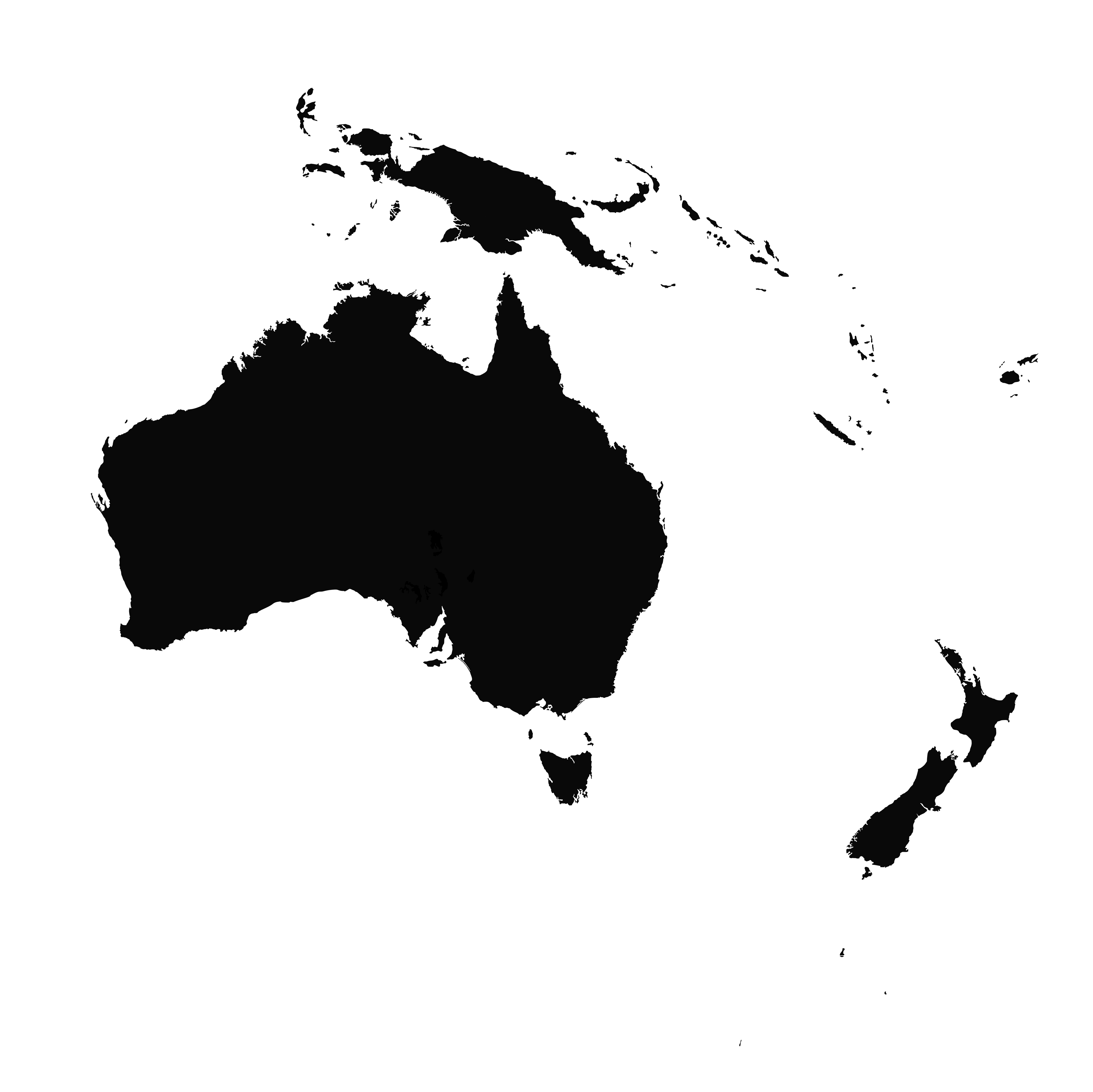 Shape of the Australian continent