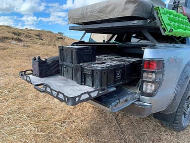 Ute Tray Slide: HSP Load Slide heavy-duty tray slide in the ute tub