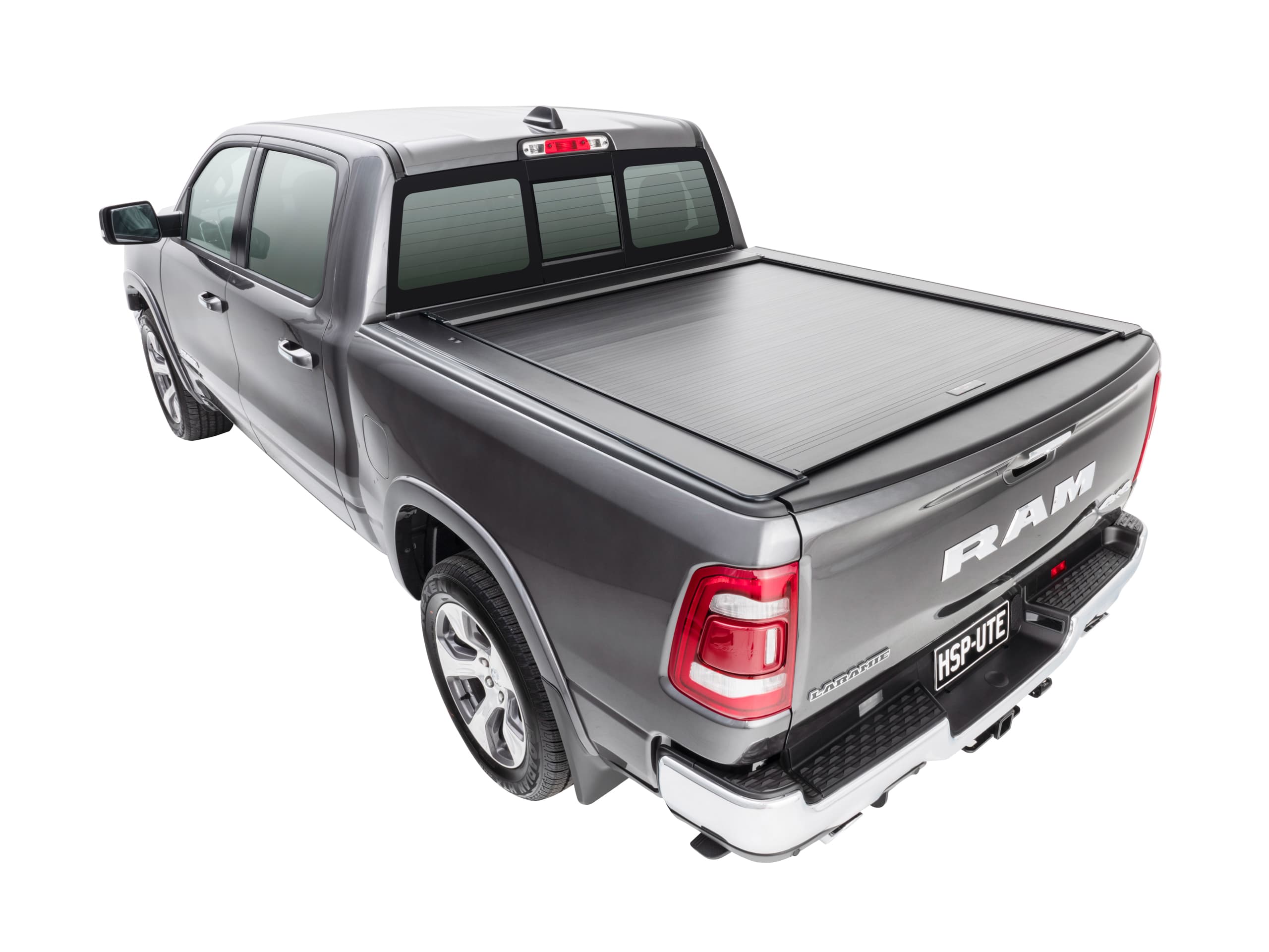 RAM fitted with roller shutter, offering secure bed protection, weather resistance, and compatibility with racks and accessories.