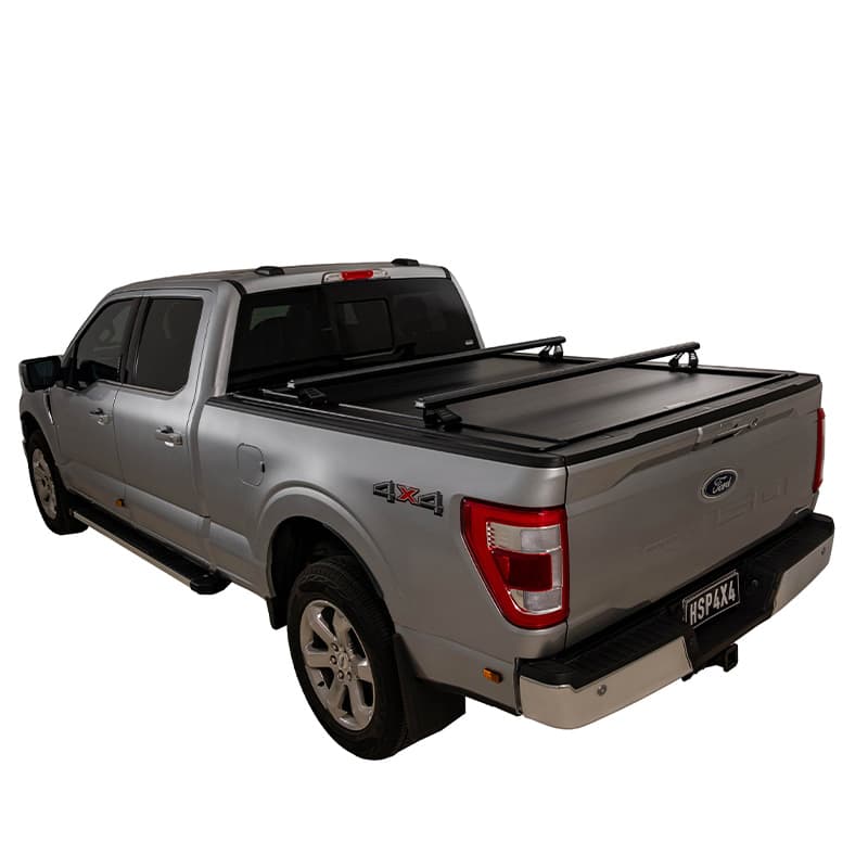 Ford F-150 with 6.5-foot tub fitted with HSP Electric Roller Shutter and Load Bar – electric tonneau and utility bar setup for American utes