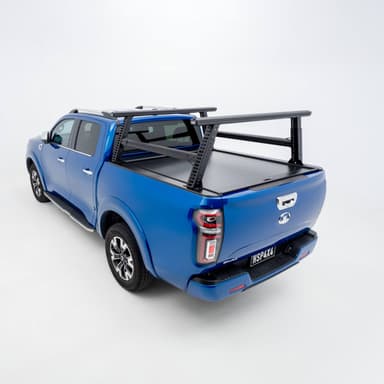 Haval Cannon ladder rack mounted to ute, designed for ladder transport, rooftop storage, and versatile trade use.