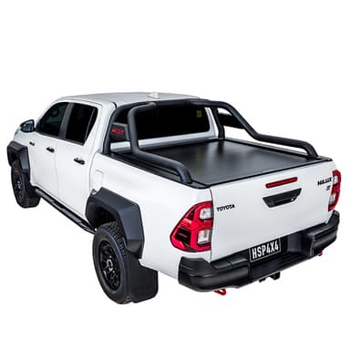 Toyota Hilux fitted with sports bar, mounted directly to the tub to enhance style, utility, and compatibility with other accessories.