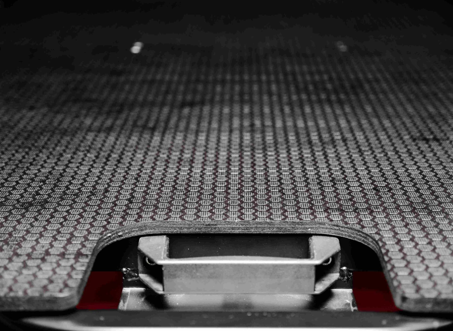 Ute Tray Slide: Australian-made HSP Load Slide extended from the tub for full cargo access. Close-up of anti-slip surface
