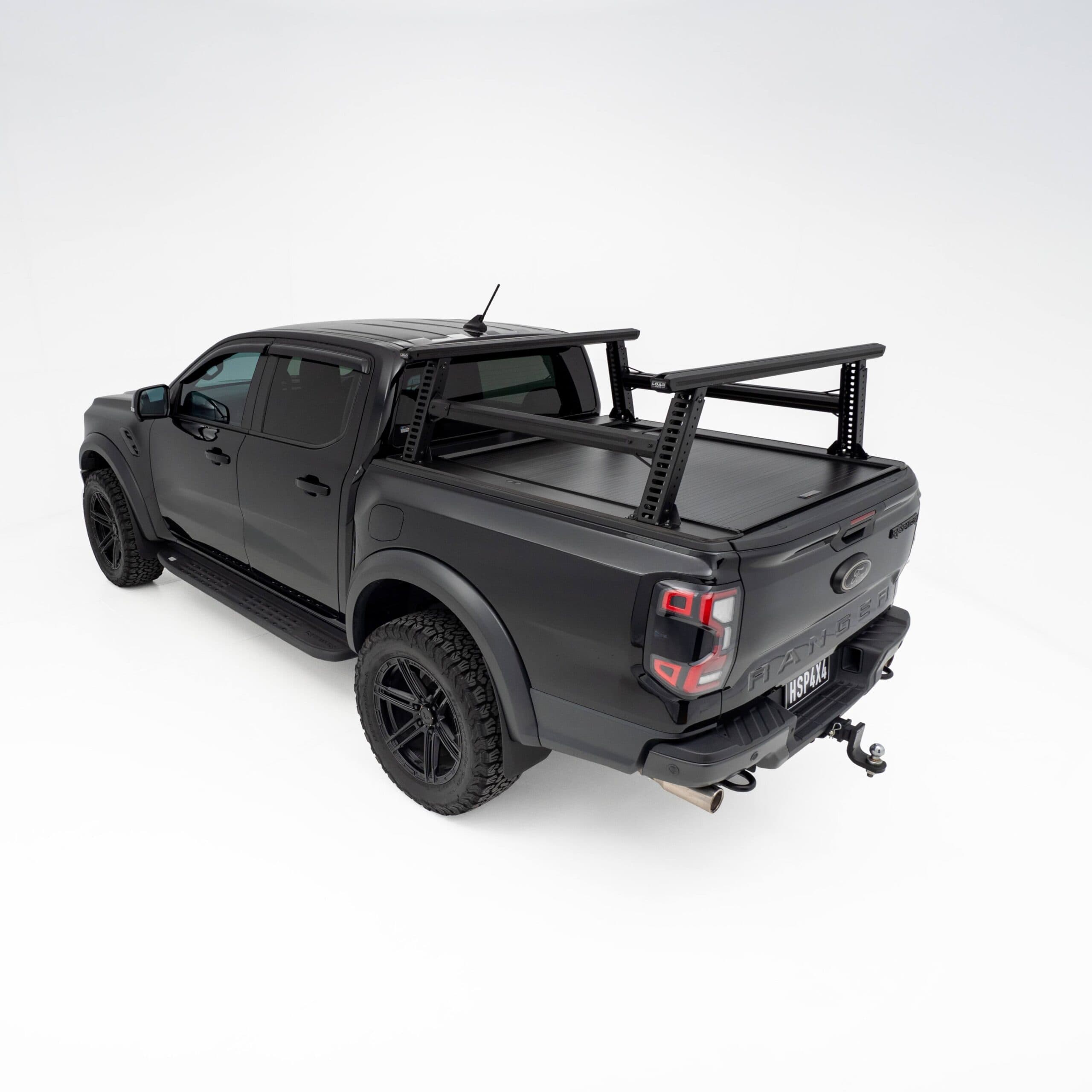 Next Gen Ford Ranger and Raptor ladder rack fitted for rooftop load carrying, ladder transport, and trade-ready functionality