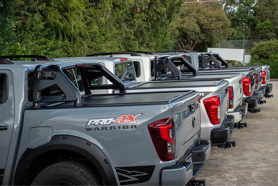 HSP ute accessories fitted across a commercial fleet of dual cab utes