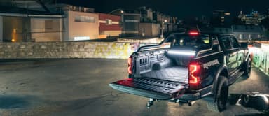HSP Electric Roller Shutter showcasing LED light bar that lights up the ute tub