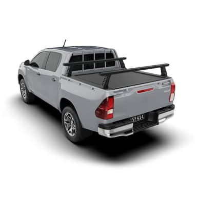 Toyota Hilux SR with HSP Load Rack JNR lightweight tub rack system and closed roller cover