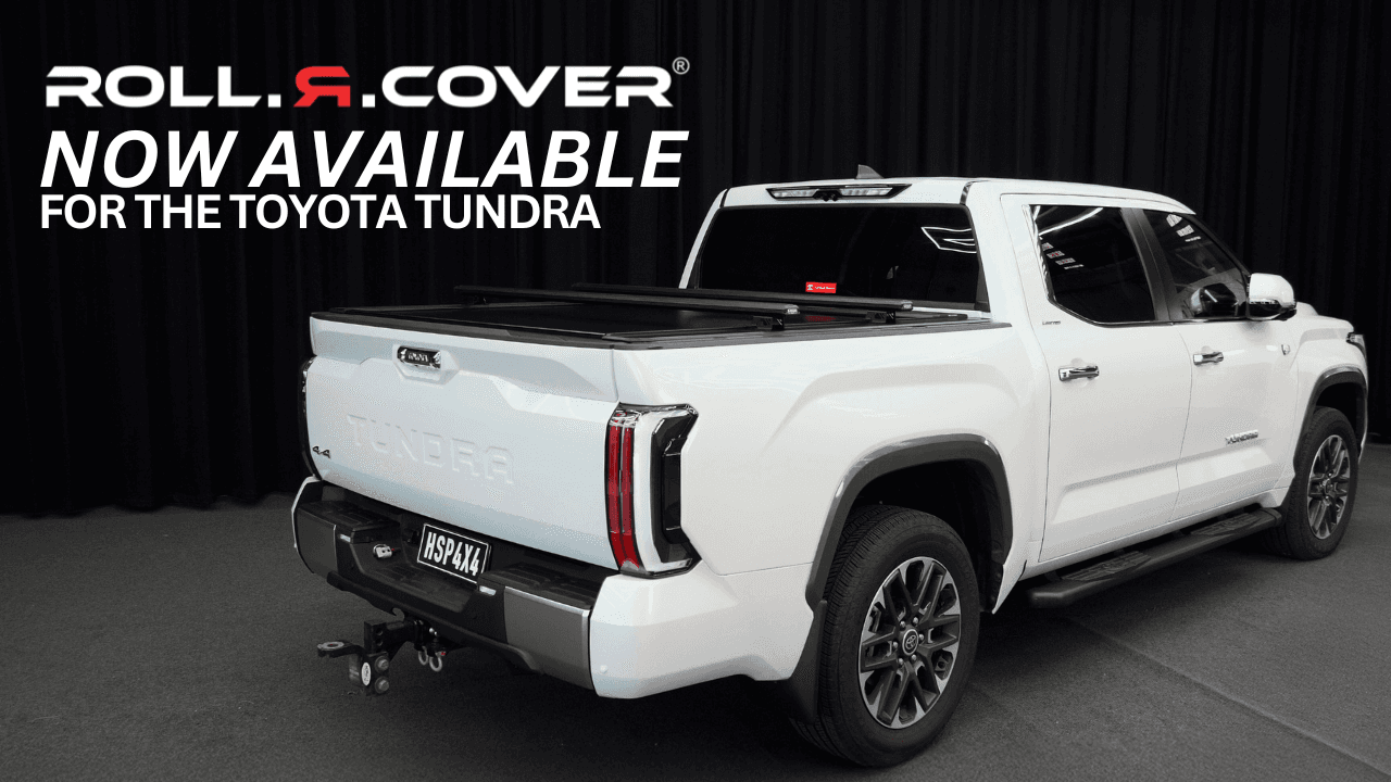Ute Accessories: Australian-made roller covers, racks and tub gear on a dual cab ute on a Toyota