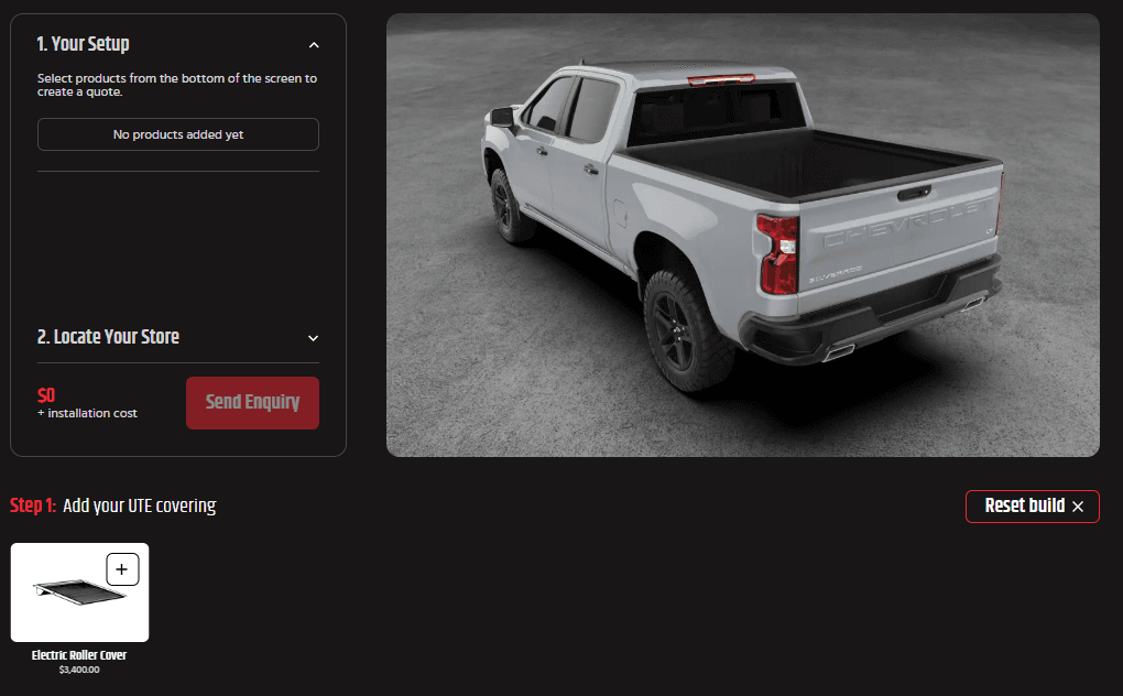 Ute Roller Shutter: Australian-made HSP Roll R Cover closed over the ute tub on a dual cab
