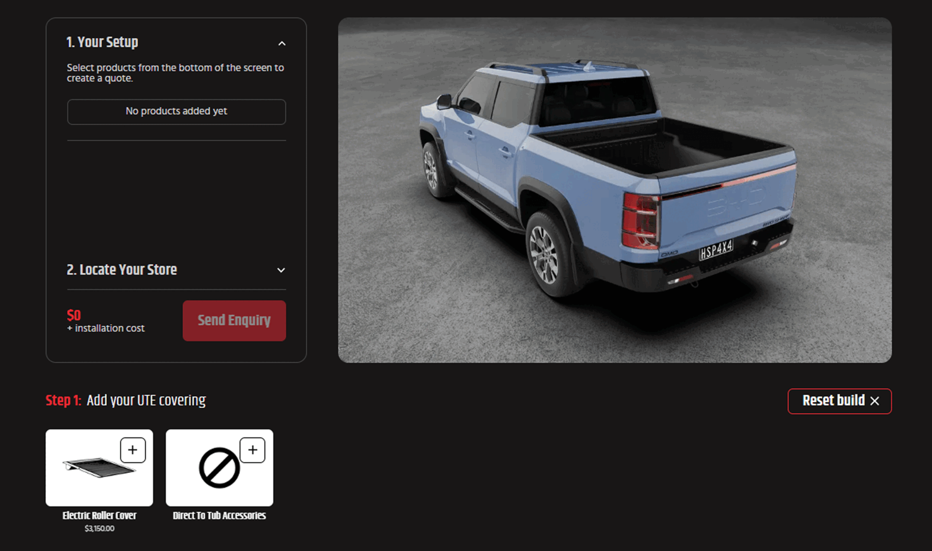BYD Shark Tub Rack: HSP Load Rack JNR mounted to the tub and carrying gear