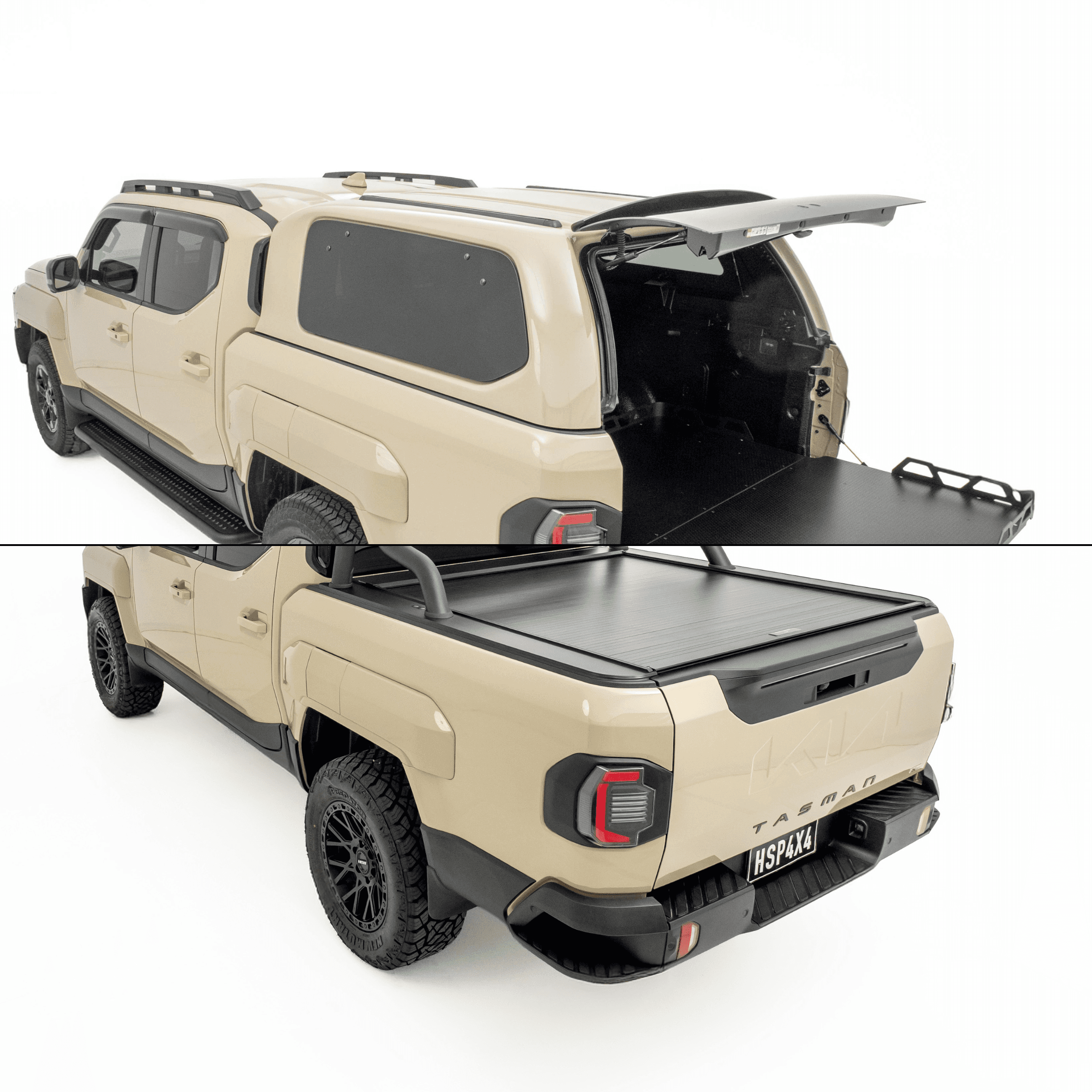 Roller Cover: HSP Roll R Cover closed over the ute tub on a dual cab