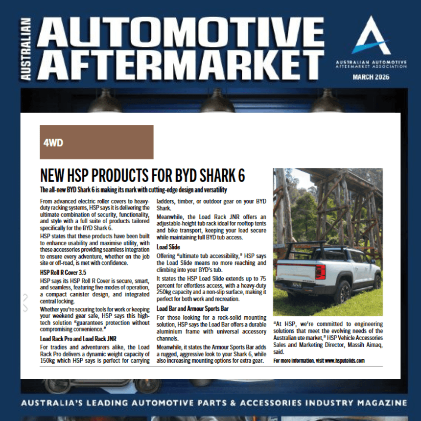 Ute Accessories: Australian-made roller covers, racks and tub gear on a dual cab ute