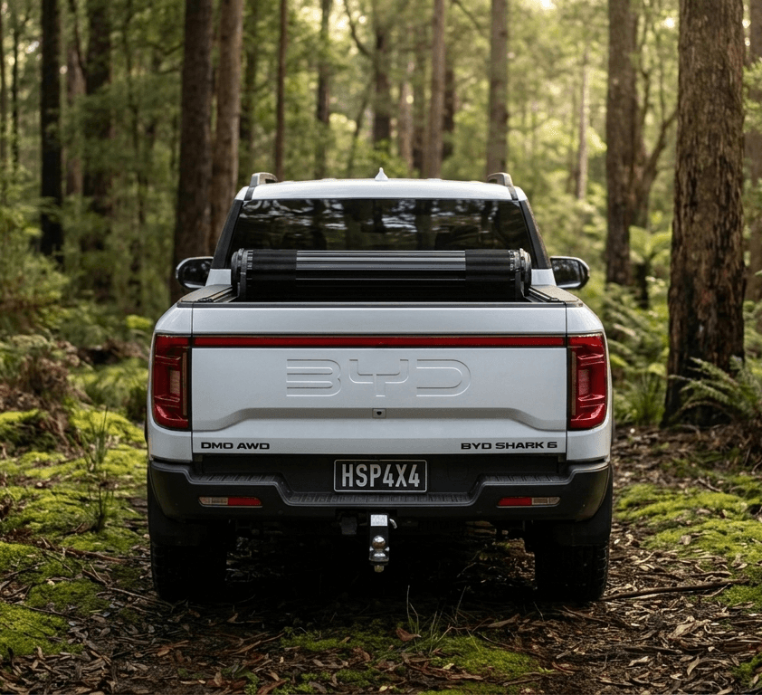 Ute Tonneau Cover: Australian-made HSP Roll Mate closed over the ute tub on a dual cab