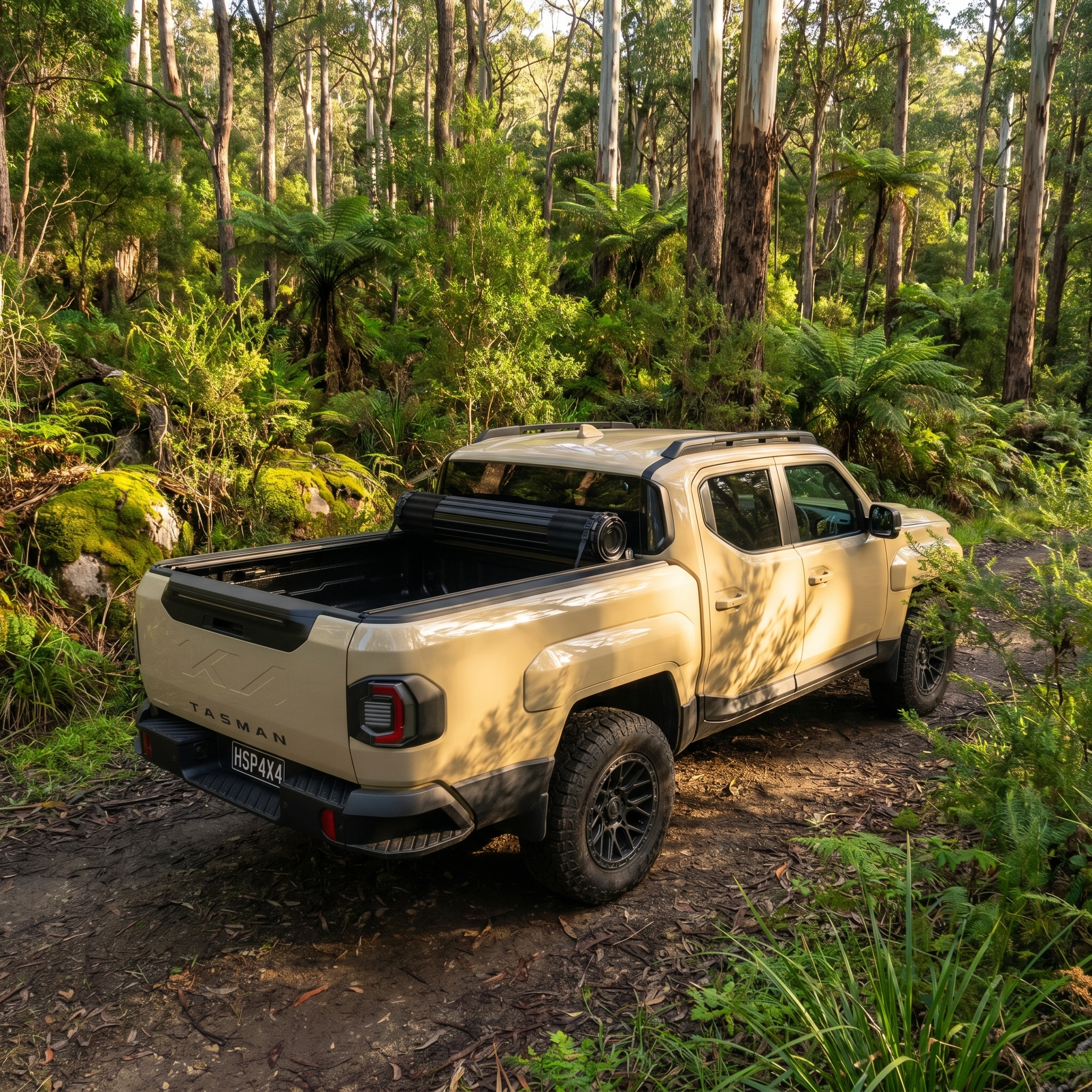 Ute Tonneau Cover for Kia utes: HSP Roll Mate closed over the ute tub on a dual cab