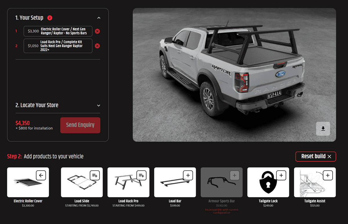 Ford Raptor Ladder Racks Next Gen Ranger & Raptor Ladder Racks | HSP
